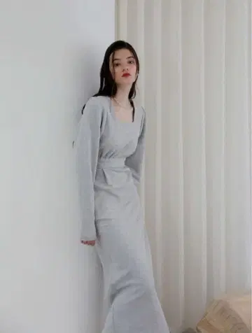 Cara by Katrin TOKYO 와플 원피스 스퀘어넥