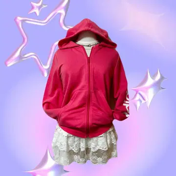 [ y2k ] 00s adidas 핑크 후드티 헤이세이 갸루 맥브링