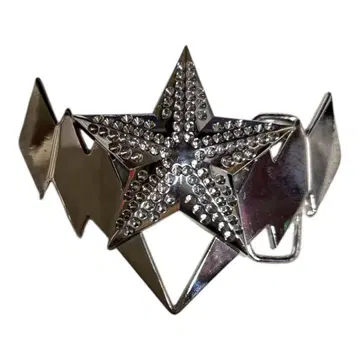 크리스탈 장식의 별 모양 메탈 남성용 벨트 버클 멋있습니다.