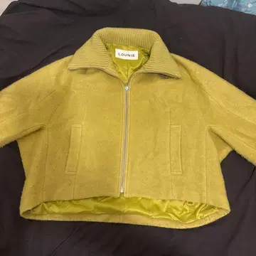 LOUNIE 옐로우 컬러 숏코트 38 사이즈