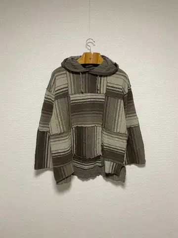 90s 패치워크 니트 후드티 굿 레귤러 멕시칸 그라데