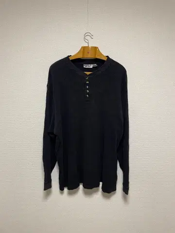 90s KING SIZE 헨리넥 긴팔 티셔츠 킹사이즈
