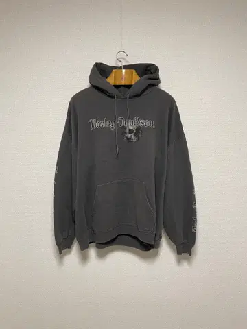 00s HARLEY-DAVIDSON 흑먹색 페이드 후드티