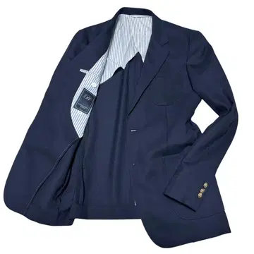 새상품급 B:MING by BEAMS 네이비 골드 버튼 테일러드 자켓 M