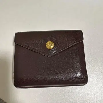 다크 브라운 가죽 접이식 지갑