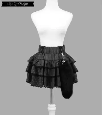 참 포함 프릴 미니 스커트