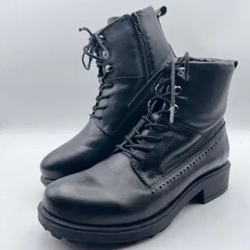 키다리 아저씨 레이스업 부츠 블랙 24cm 깔끔 캐주얼