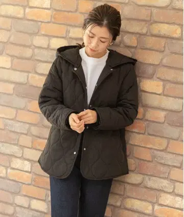 프레페리르 후드 탈부착 OK 퀼팅 자켓 블랙