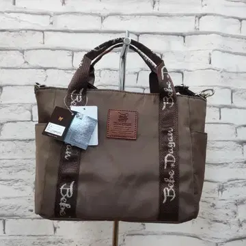 새상품 베베다얀 트윌 로고 테이프 2WAY 토트 백 모카