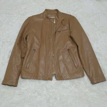 빈티지 퍼슨 카멜 소가죽 싱글 라이더 자켓