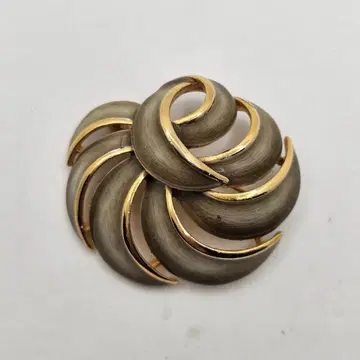 빈티지 브로치 소용돌이 뉘앙스 컬러 에나멜