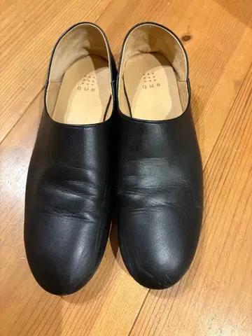 que shoes L 24.5 큐슈즈 plain black