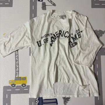 Americana 화이트 7부 소매 티셔츠