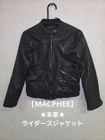 MACPHEE 맥피 천연 가죽 램 가죽 라이더 자켓 38