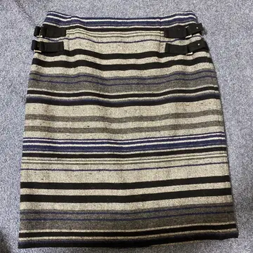 BOSCH 보더 타이트 스커트 M 보쉬 울 모 벨트 디자인