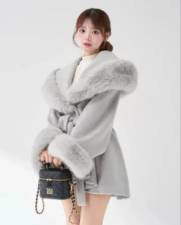 다리치 허리 벨트 프린세스 라인 코트