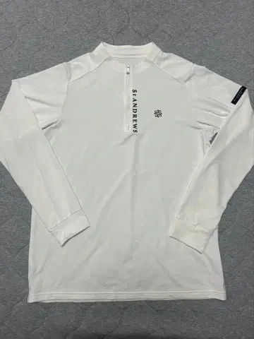 St Andrews 골프웨어 화이트 셔츠 지퍼 포함