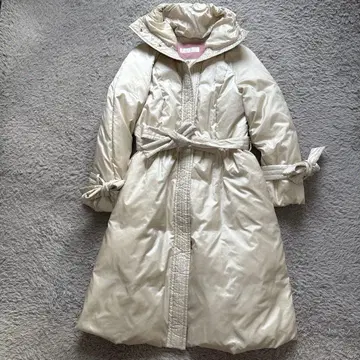 TO BE CHIC 투 비 시크 다운 코트 롱 기장 리본 벨트 포함