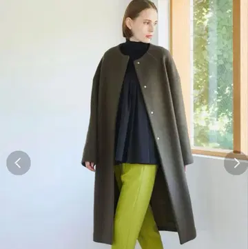 ELENDEEK 노카라 코쿤 롱 코트 벨트 포함