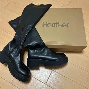 Heather 블랙 롱 부츠