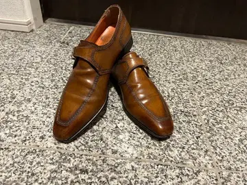 [산토니] 브라운 싱글 몽크 가죽 신발