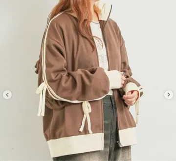 SM2 리본 프릴 트랙 저지 브라운