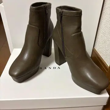 란다 숏부츠 카키