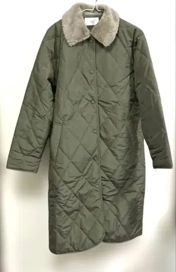 야마다야 Vin 퍼 포함 퀼팅 롱 코트 카키 9호