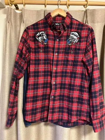 더 소프트 머신 체크 무늬 플란넬 셔츠 M