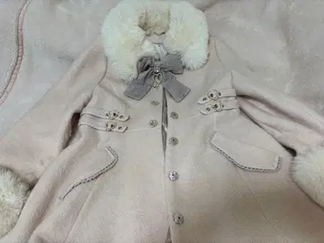 LIZLISA 비쥬 리본 미니 기장 A라인 코트 리즈리사