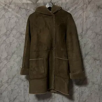 어반 리서치/리버서블 페이크 무스탕 후드 코트