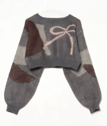 숏 루즈 자카드 니트