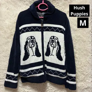 허시파피 니트 가디건 니트 자켓 강아지 화려한 구제 의류