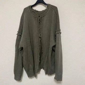 [새상품급] 프린지 장식 올리브 그린 가디건