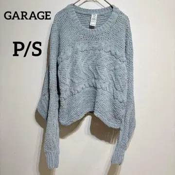 GARAGE [ P/S ] 라이트 블루 니트 스웨터 긴팔 스웨터 니트