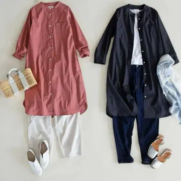 북유럽, [하마의 계절을 좋아하게 된다] 2WAY 셔츠 원피스