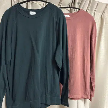 RINEN 긴팔 티셔츠 2색 세트 사이즈 3