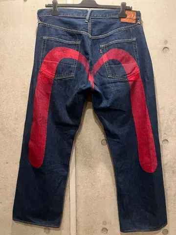 EVISU JEANS 빅 카모메 W40 L35 청바지 오버 사이즈