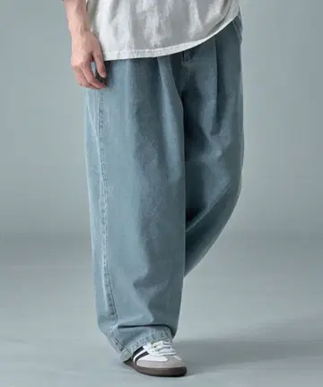 RUUBON L 사이즈 스트레이트 데님 라이트 블루