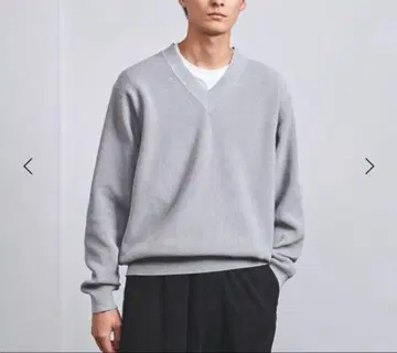 유나이티드 애로우즈 미들 게이지 아제 V넥 니트 워셔블
