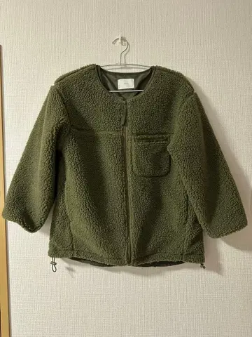 올리브 그린 플리스 자켓