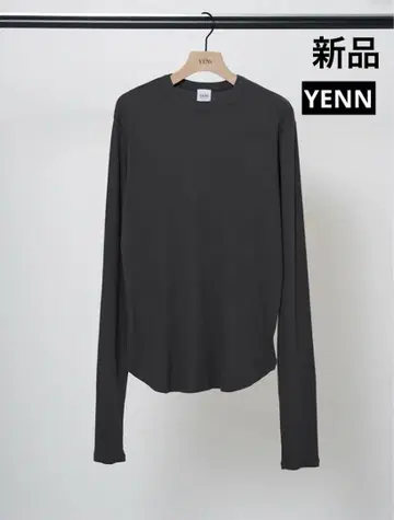 새상품! YENN 코튼 리브 롱T 블랙