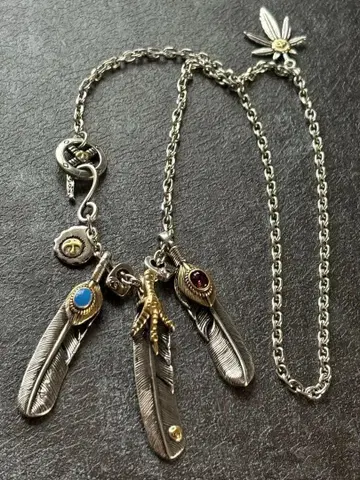 깃털 목걸이 페더 멕시칸 디자인