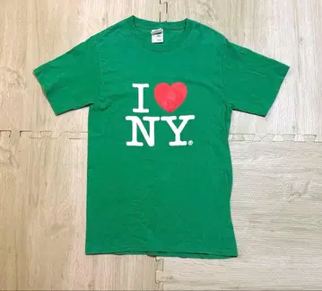 I NY 그린 컬러 T셔츠
