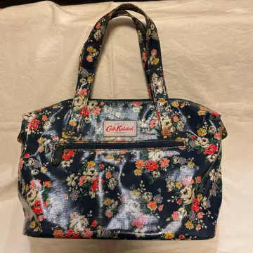 캐스키드슨 토트백 꽃무늬 장미 네이비