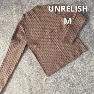 UNRELISH 베이지 리브 니트 M