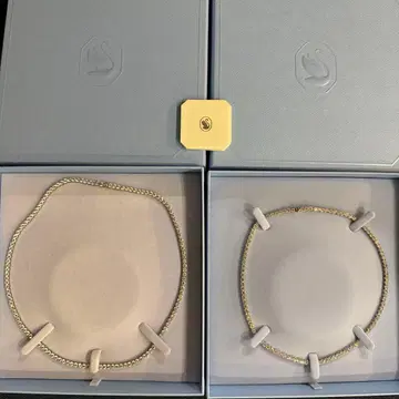 SWAROVSKI Matrix Tennis 목걸이 M L 2 사이즈 세트