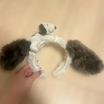 스누피 머리띠 복슬복슬 귀 USJ