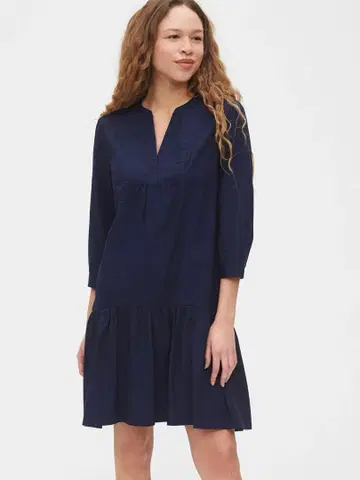 GAP 네이비 티어드 원피스 / 포플린 트라페즈 원피스