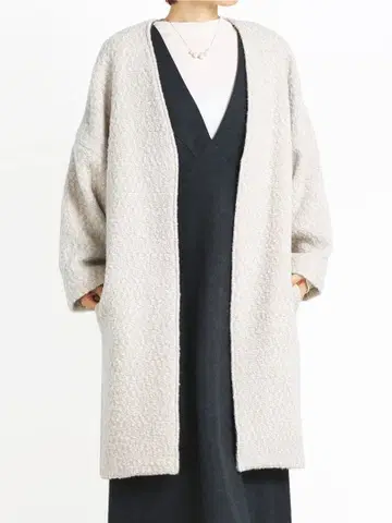 cobitto 코빗 마리니 루프 트위드 코트 베이지